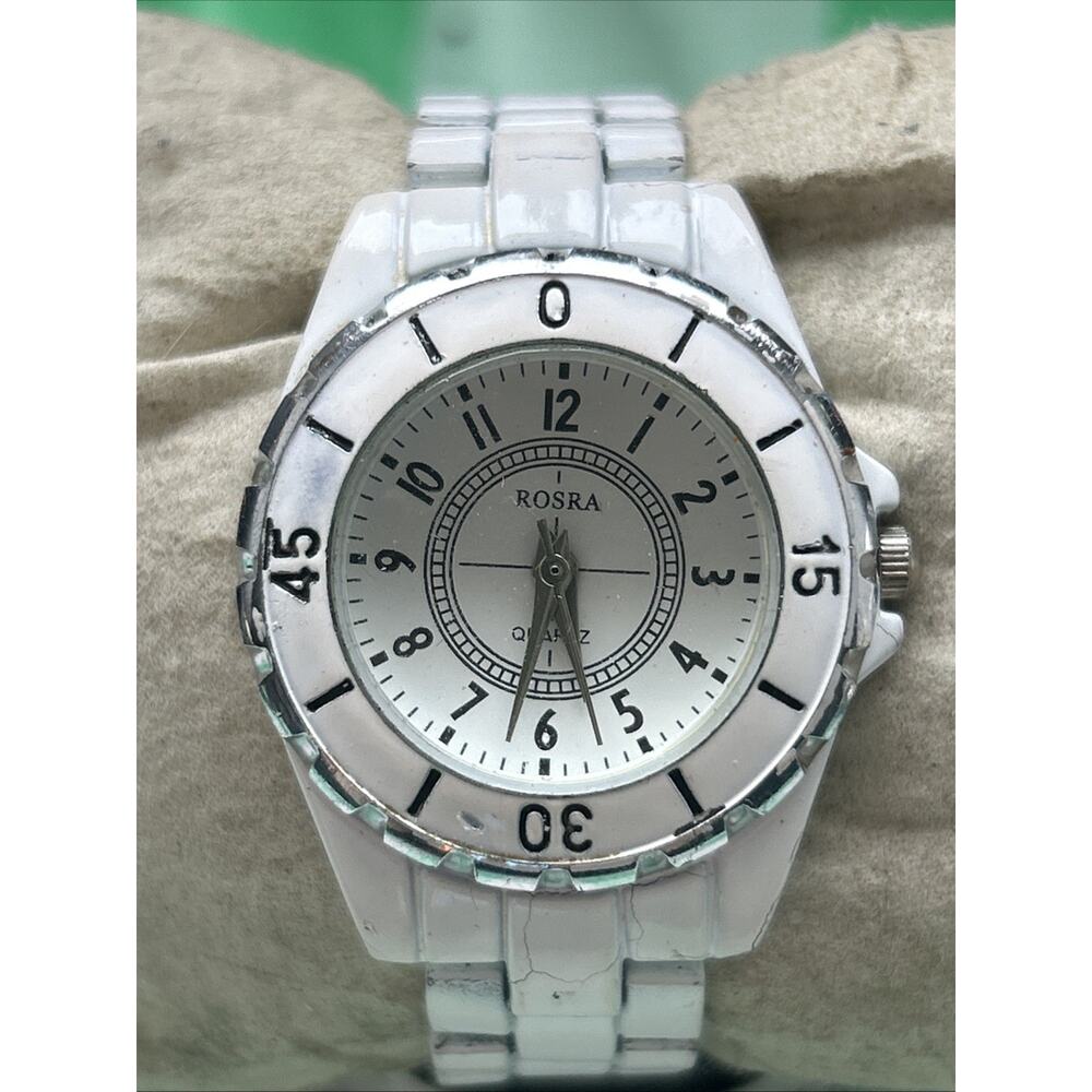 Rosra White And Silver Tone Women’s Quartz Watch